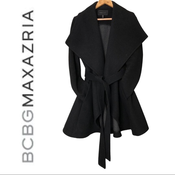 BCBG Max Azria / Size M / Black Stylish Swing Coat - Picture 9 of 9